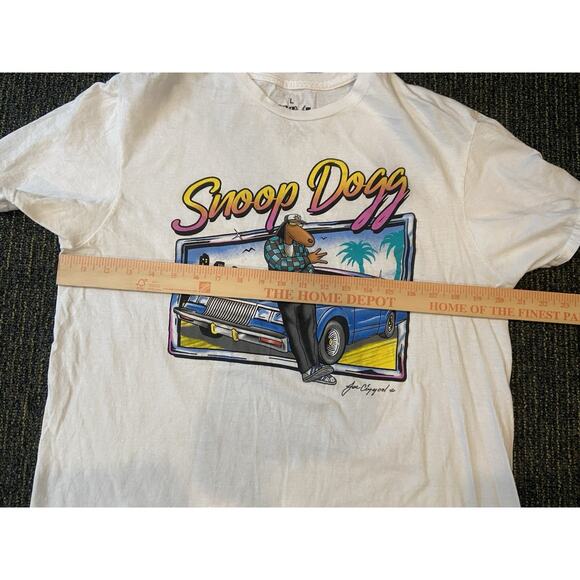 Joe Cool Mens Snoop Dogg Tan Multicolored Graphic Short Sleeve Shirt Size Large - Picture 3 of 4